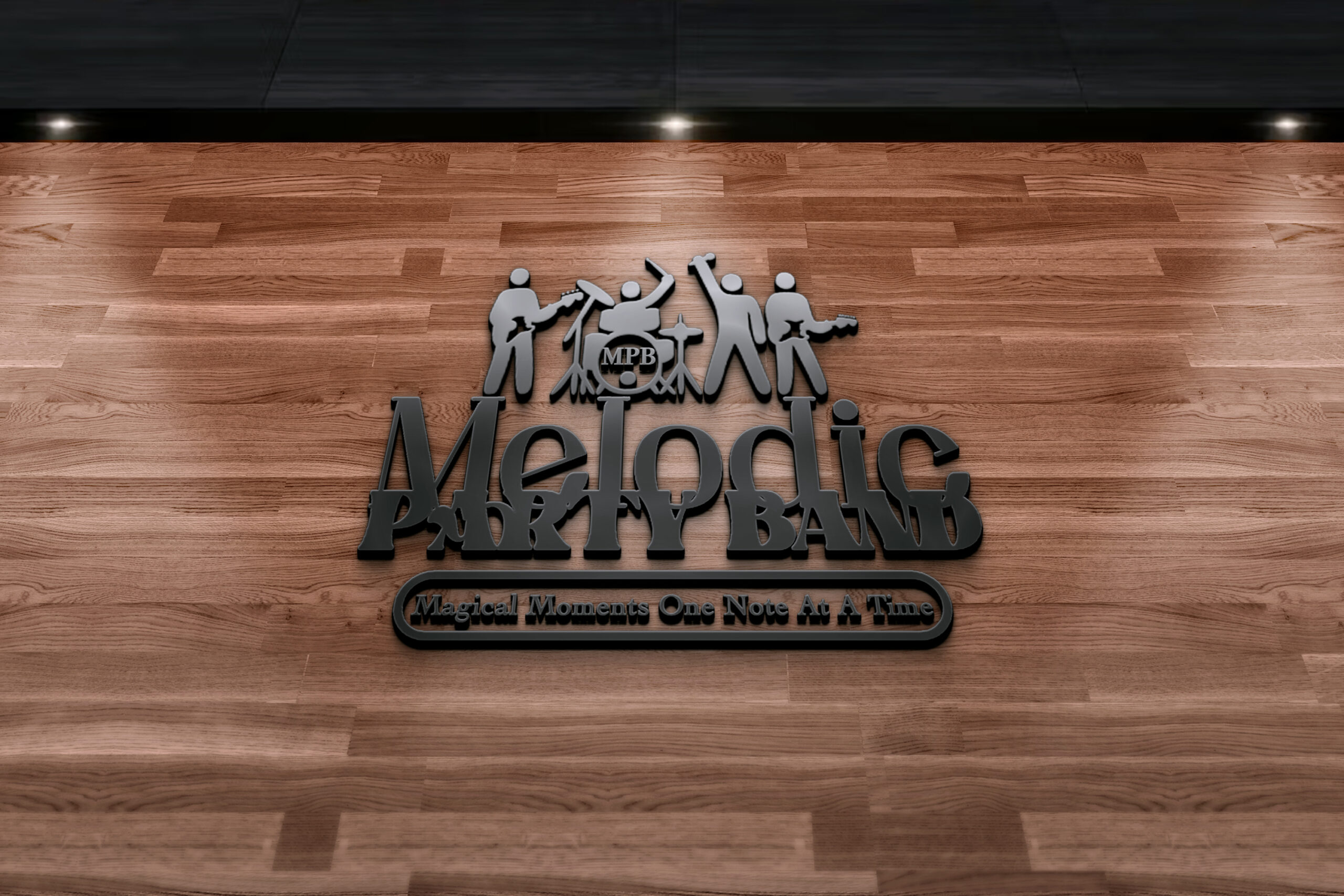 Photorealistic 3D logo mockup On Wooden Wall by GraphicsFamily